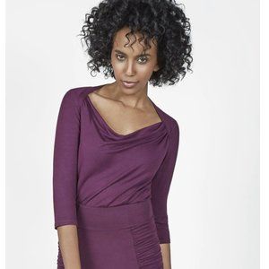 LES LUNES sexy cowl top 'sand' color